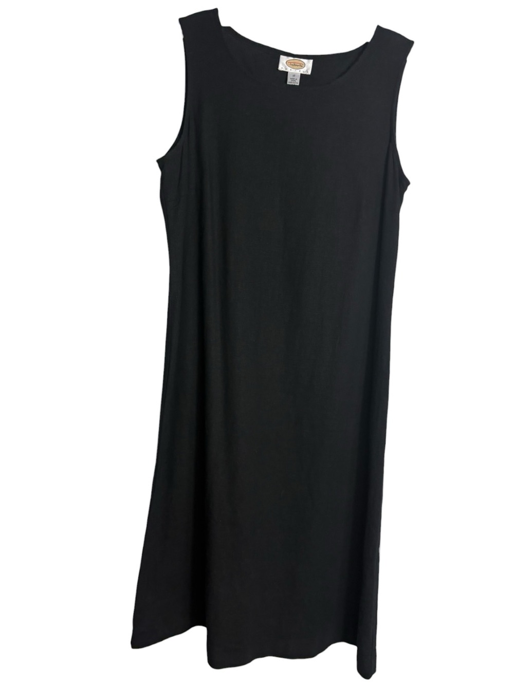 TALBOTS 2 PC Linen Blend Midi Dress w/ Tie-Front Short Sleeve Cropped Jacket - Picture 5 of 9